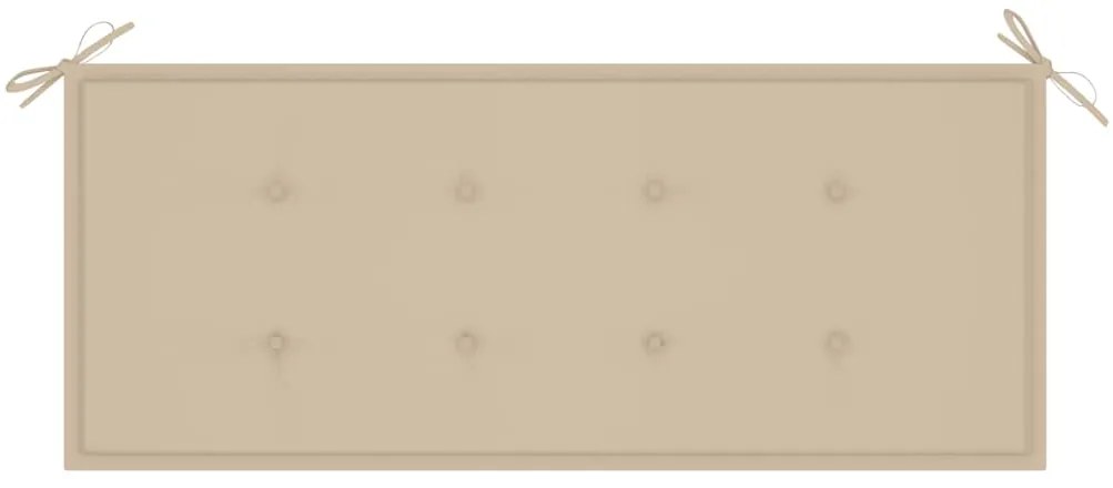 vidaXL Παγκάκι Κήπου Διθέσιο 120 εκ. Μασίφ Ξύλο Ευκαλύπτου με Μαξιλάρι