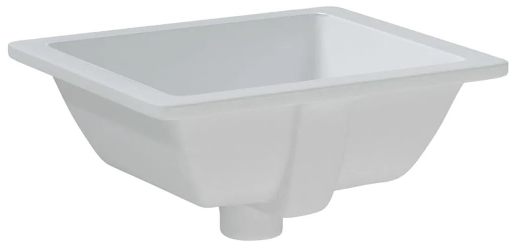 vidaXL Νιπτήρας Μπάνιου Ορθογώνιος Λευκός 36x31,5x16,5 εκ. Κεραμικός