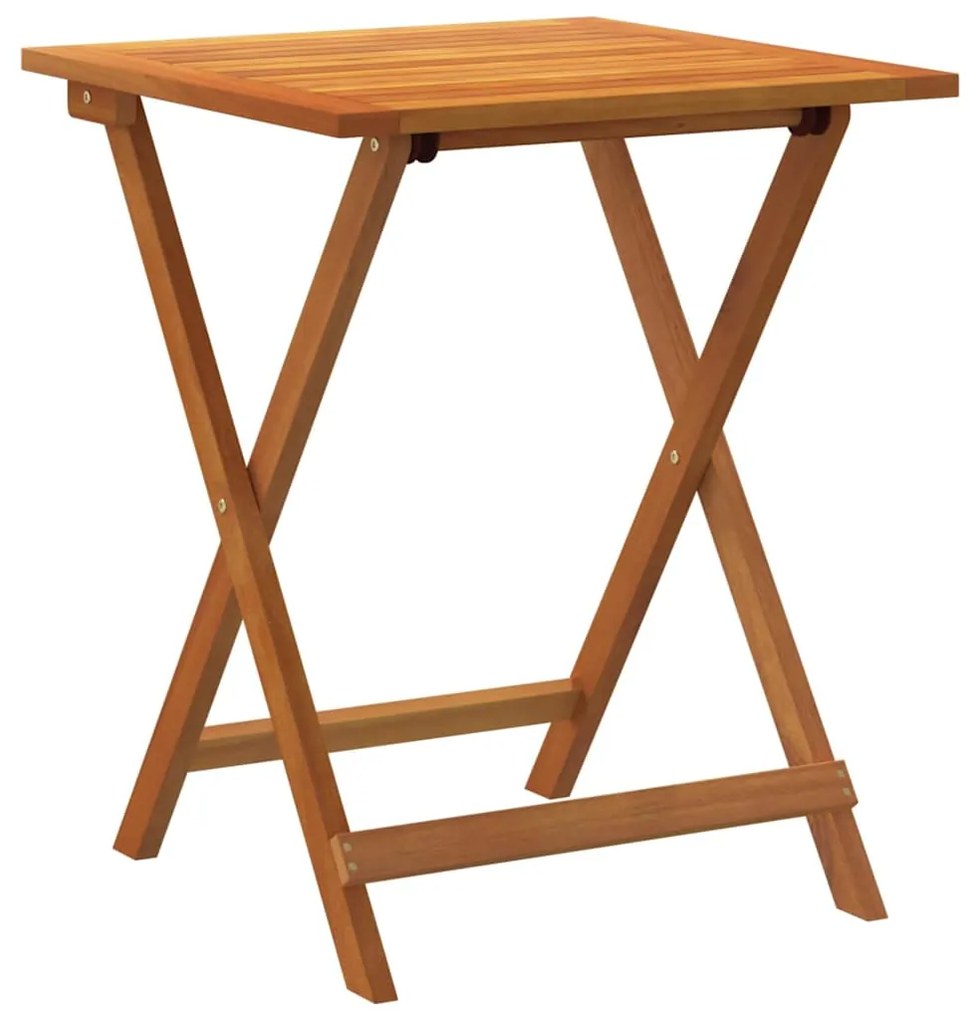 vidaXL Αναδιπλούμενο Τραπέζι Κήπου Φυσικό 60 x 60 x 72 cm
