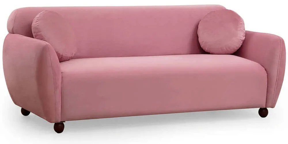Καναπές Τριθέσιος Eddy 560ARE1538 223x83x86cm Rose