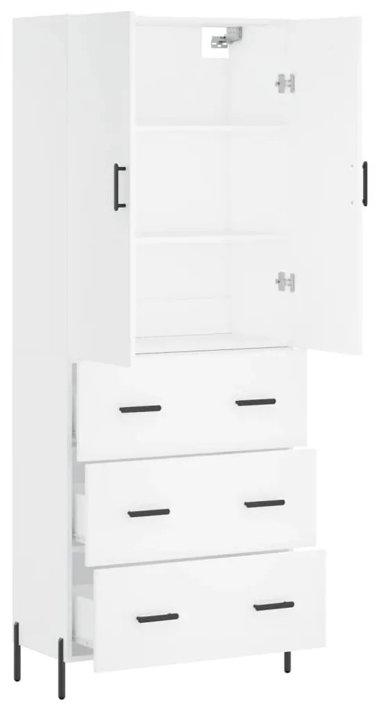 vidaXL Ντουλάπι Λευκό 69,5x34x180 εκ. από Επεξεργασμένο Ξύλο