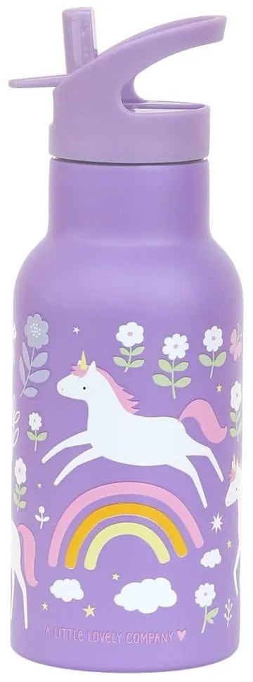 Παγούρι 350ml Με Καλαμάκι Α Little Lovely Company Unicorn Dreams DBSSUD77