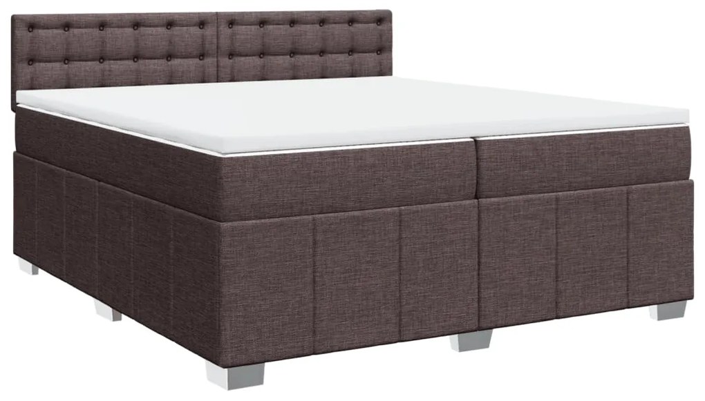 ΚΡΕΒΑΤΙ BOXSPRING ΜΕ ΣΤΡΩΜΑ ΣΚΟΥΡΟ ΚΑΦΕ 200X200 ΕΚ. ΥΦΑΣΜΑΤΙΝΟ 3289492