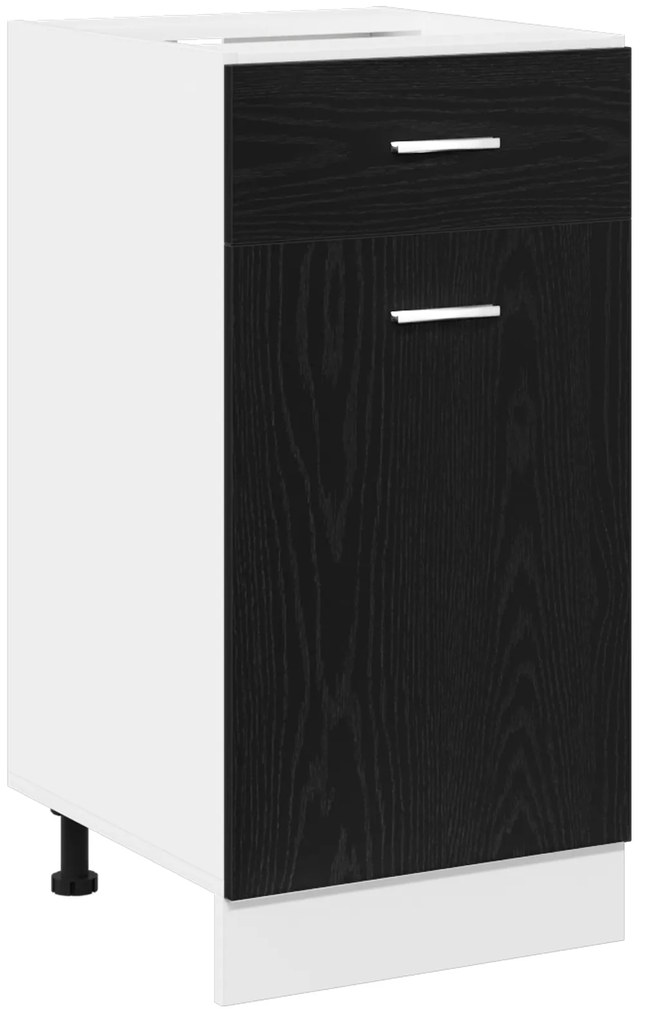 vidaXL Συρταριέρα Κάτω από Ράφι - Μαύρο Δρυς, 40 x 46 x 81.5 εκ, Φτιαγμένη από Επεξεργασμένο Ξύλο