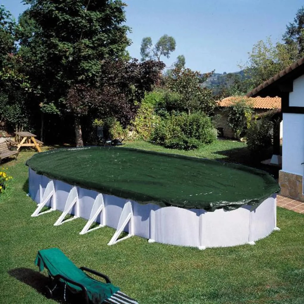 Summer Fun Κάλυμμα Πισίνας Χειμερινό Οβάλ Πράσινο 625 εκ. PVC