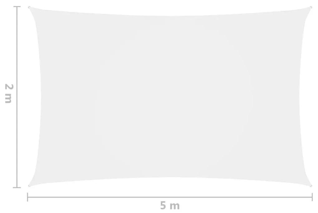 Πανί Σκίασης Ορθογώνιο Λευκό 2 x 5 μ. από Ύφασμα Oxford - Λευκό
