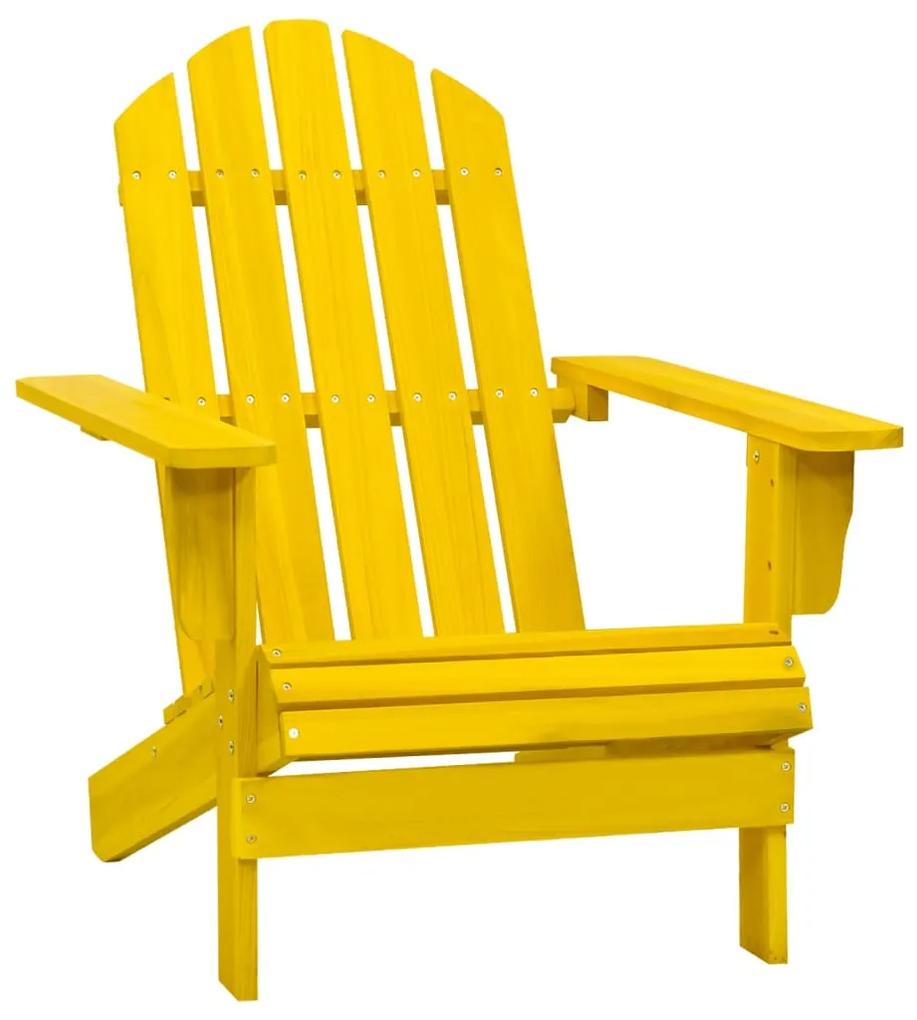 vidaXL Καρέκλα Κήπου Adirondack Κίτρινη από Μασίφ Ξύλο Ελάτης