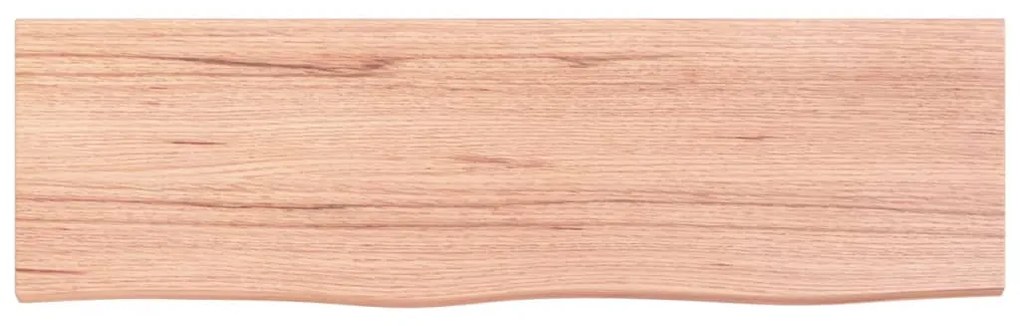 vidaXL Ράφι Τοίχου Ανοιχτό Καφέ 100x30x2 εκ. Επεξεργ. Μασίφ Ξύλο Δρυός