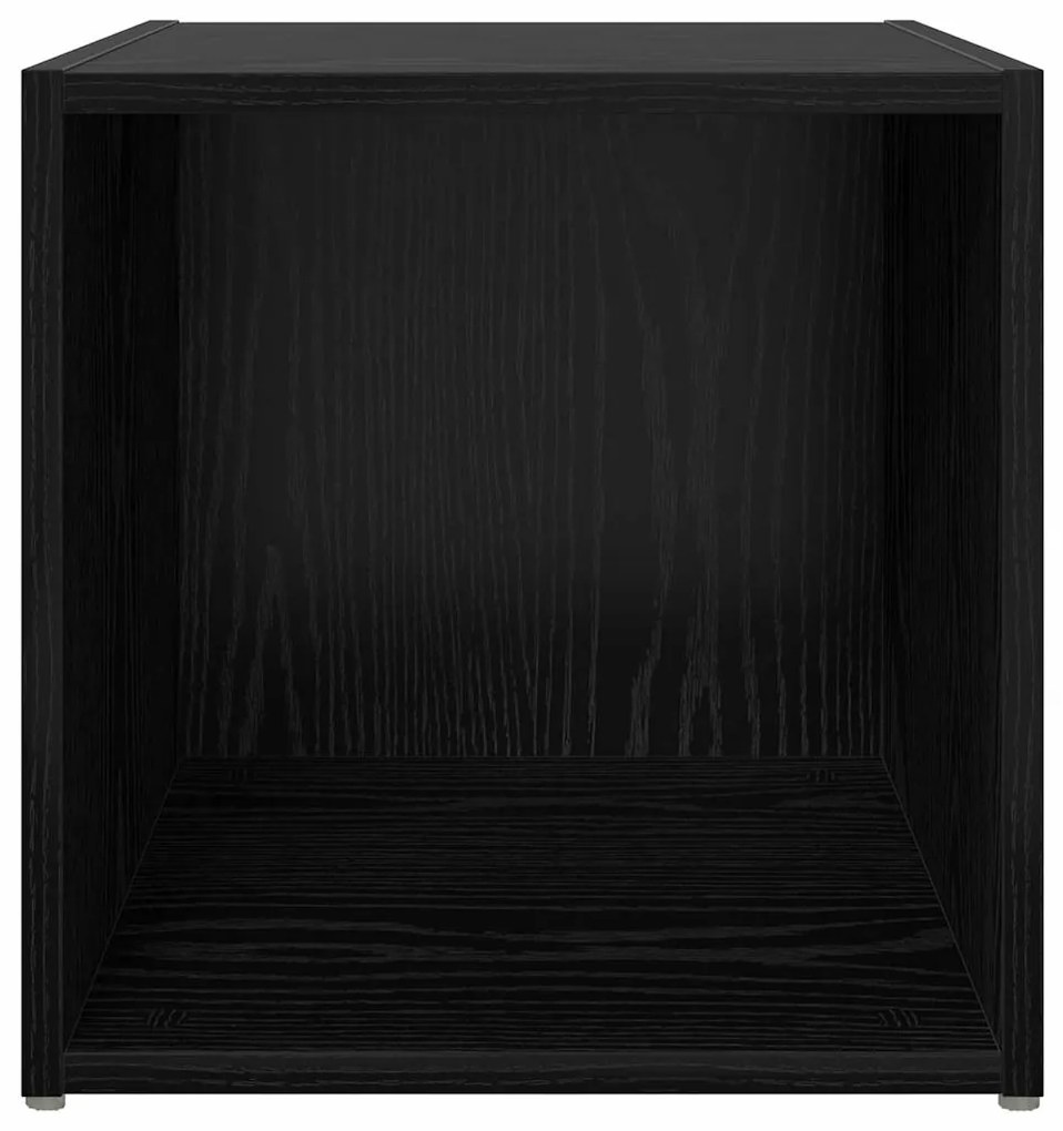 vidaXL Ντουλάπι TV 2 pcs Μαύρο 37 x 35 x 37 εκ Επεξεργασμένο ξύλο