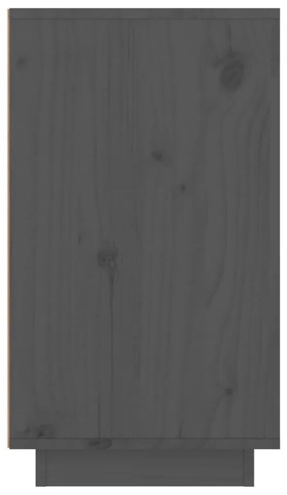 vidaXL Κάβα Κρασιών Γκρι 23x34x61 εκ. από Μασίφ Ξύλο Πεύκου