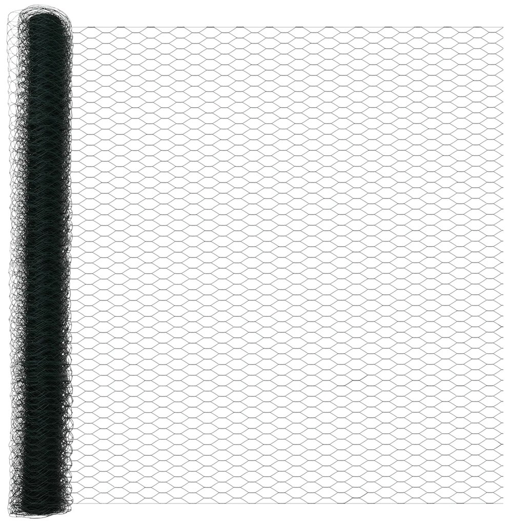 vidaXL Hexagon Fence Πράσινο 1,5x10 m Ατσάλι