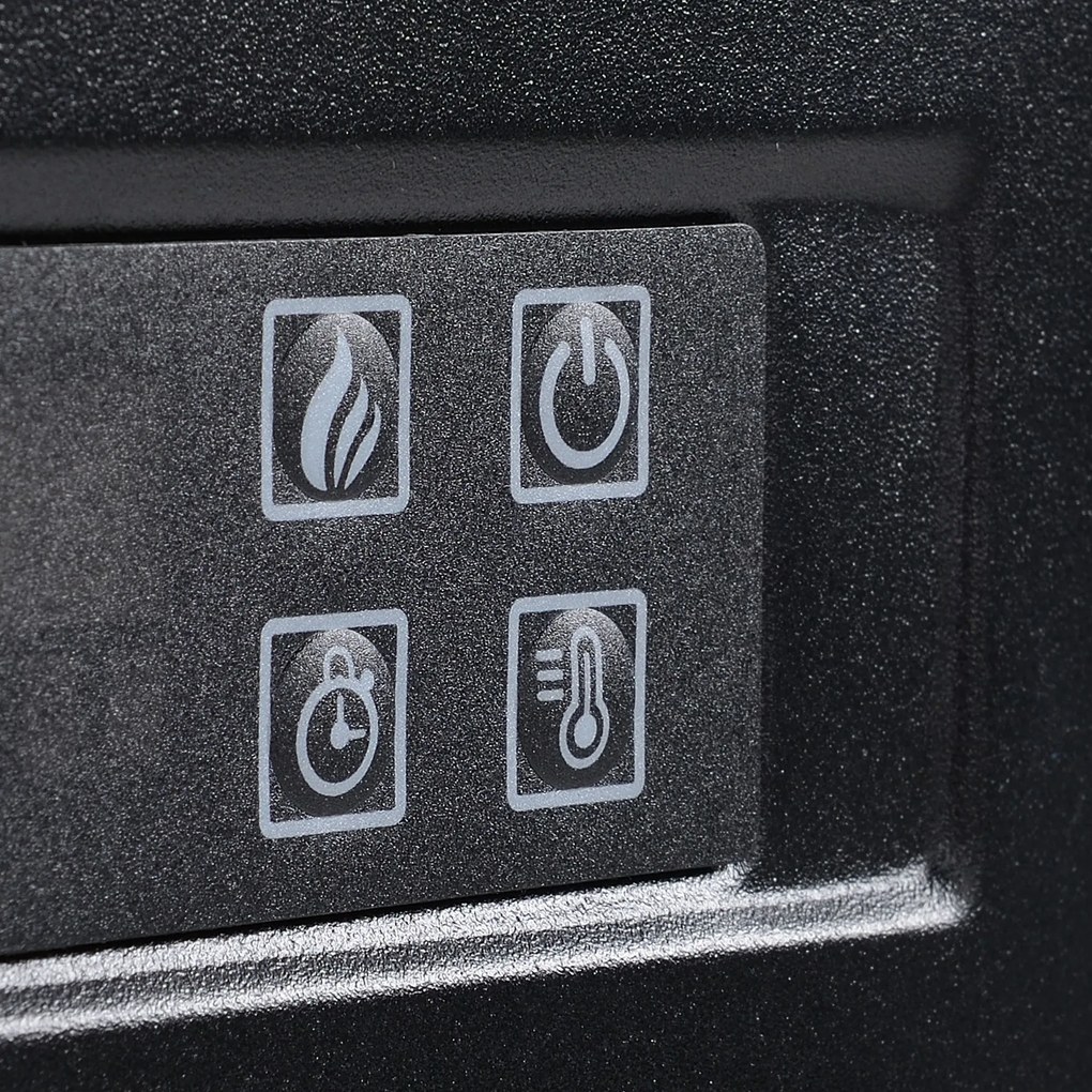 HOMCOM Ηλεκτρικό Τζάκι LED, Επιτραπέζιο Τζάκι με Εφέ Φλόγας 1800/2000W Εσωτερικής Θέρμανσης με Ξύλινο Πλαίσιο, MDF Λευκό 113 x 26,6 x 87,5 cm