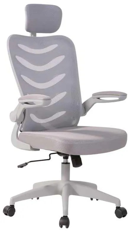 Πολυθρόνα Bf2940 Manager Γκρι / Mesh Γκρι . Διάσταση: 58x58x115/123cm