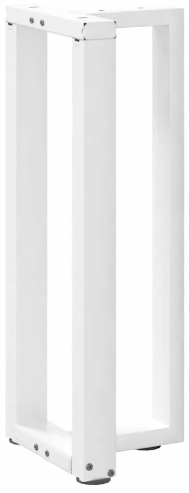 vidaXL Πόδια Κονσόλας σε Σχήμα Τ, 2 τεμ. Λευκά 25x28x(72-73) εκ. Ατσάλι