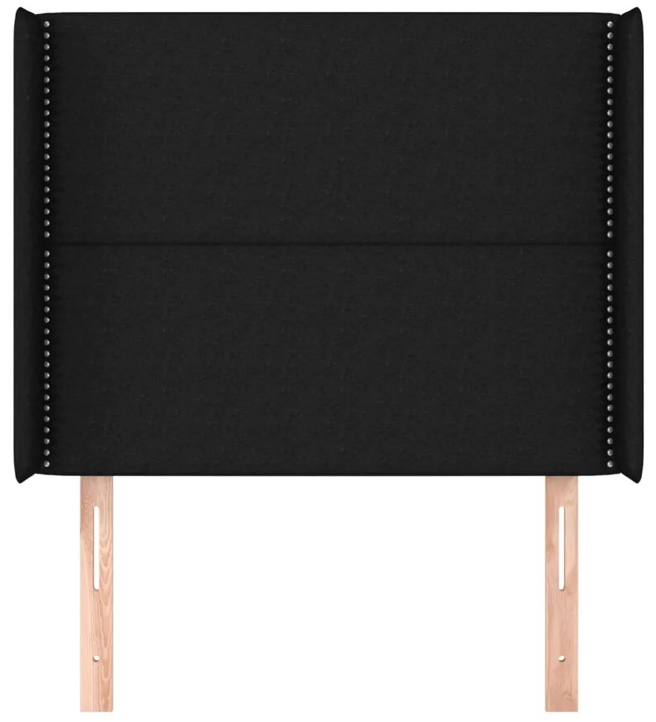 vidaXL Κεφαλάρι με Πτερύγια Μαύρο 103x16x118/128 εκ. Υφασμάτινο