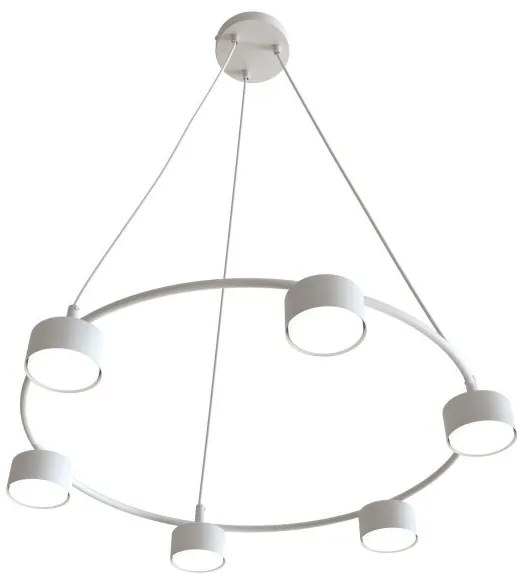 Κρεμαστό Φωτιστικό Οροφής 6xGX53 Φ64cm Starlit Emibig -1373/6-Λευκό 1373/6