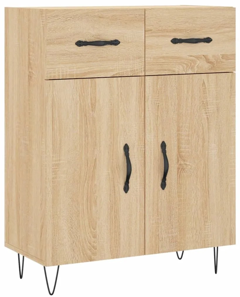 vidaXL Ντουλάπι Sonoma δρυς 69,5 x 34 x 180 εκ. από Επεξεργασμένο Ξύλο