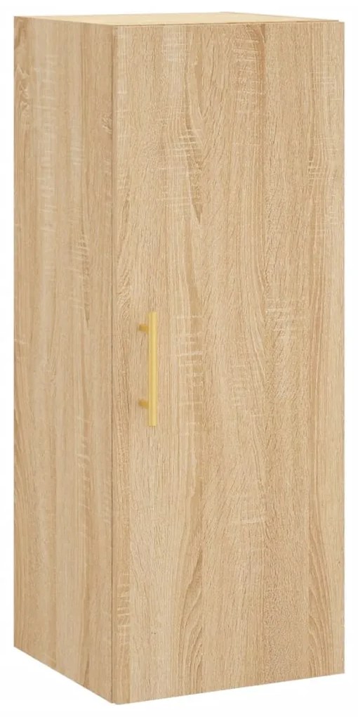 vidaXL Μπουφές Sonoma δρυς 34,5 x 34 x 180 εκ. από Επεξεργασμένο Ξύλο