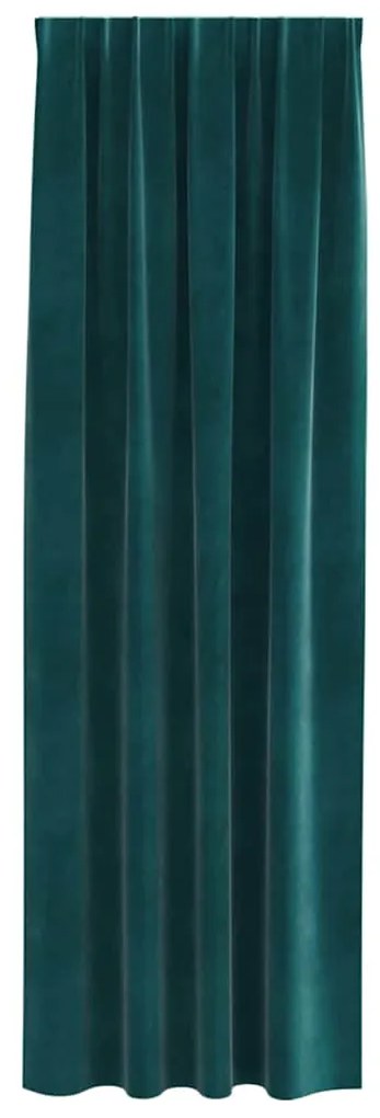 vidaXL Κουρτίνες 2 pcs Σκούρο πράσινο 140 x 245 cm Βελούδο