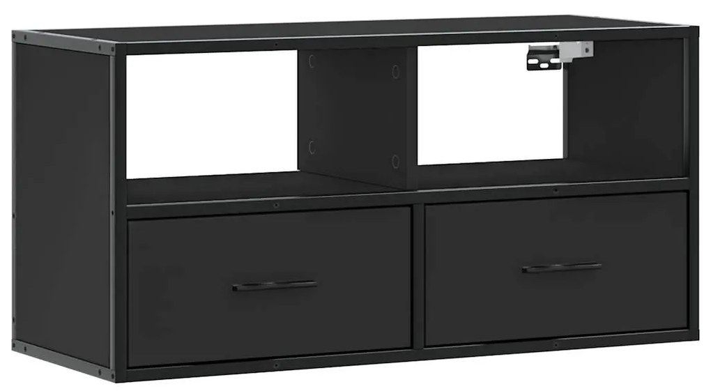 vidaXL Έπιπλο Τηλεόρασης Μαύρο 80x31x39,5 εκ. Επεξεργ. Ξύλο / Μέταλλο