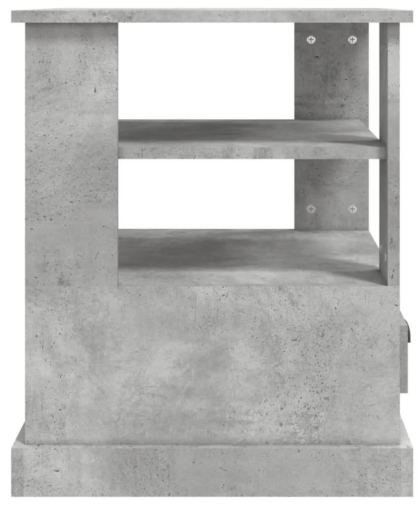 Βοηθητικό Τραπέζι Γκρι Σκυροδ. 50x50x60 εκ. Επεξεργασμένο Ξύλο - Γκρι