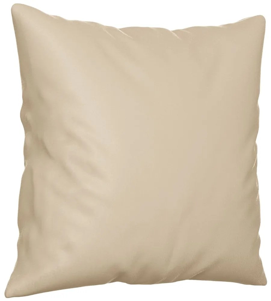 vidaXL Πολυθρόνες Σετ 4 Τεμ. Κρεμ από Ύφασμα Μικροϊνών με Μαξιλάρια