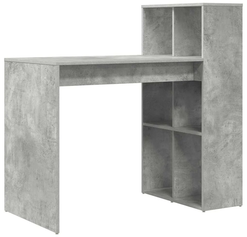 vidaXL Γραφείο Σκυρόδεμα Γκρι 108 x 55 x 103.5 εκ Επεξεργασμένο ξύλο