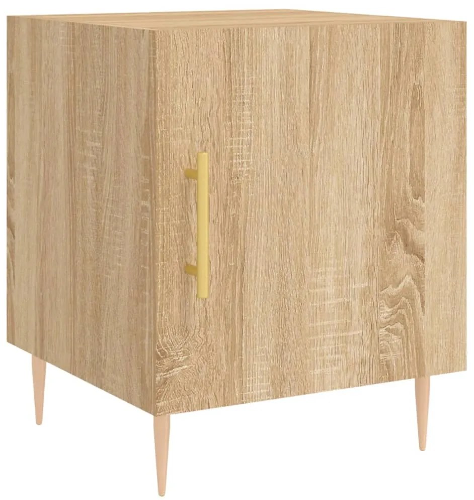 vidaXL Κομοδίνα 2 τεμ. Sonoma Δρυς 40x40x50 εκ. από Επεξεργασμένο Ξύλο