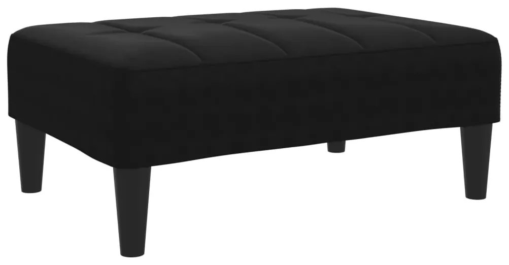 vidaXL Υποπόδιο Μαύρο 77x55x31 εκ. Βελούδινο