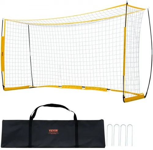 VEVOR 12x6 ft Portable Soccer Goal Kids Soccer Net Carry Bag Backyard Training
