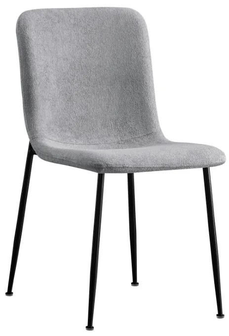 Καρέκλα Gratify pakoworld γκρι ύφασμα-πόδι μαύρο μέταλλο 43x56x83εκ
