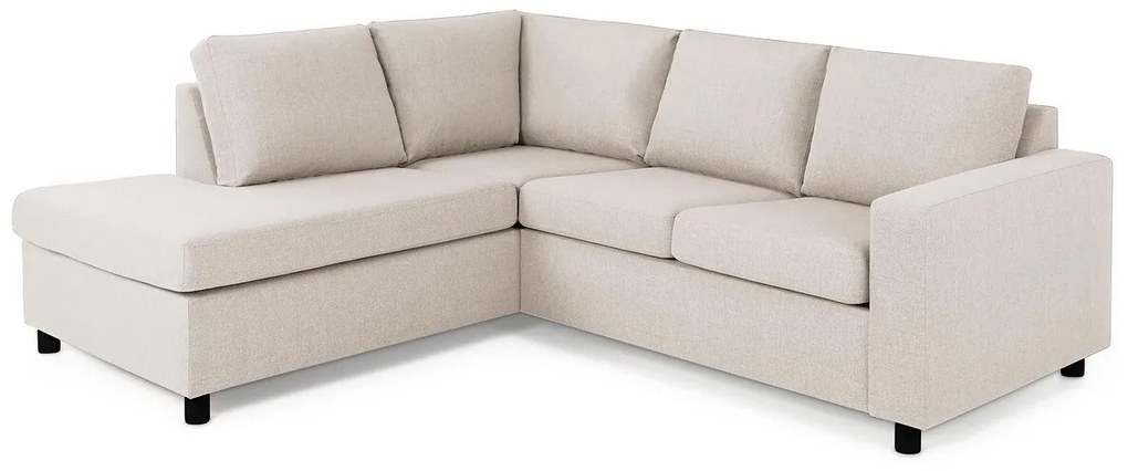 Γωνιακός Καναπές Scandinavian Choice C146, Beige, Μαύρο, 227x199x86cm, Πόδια: Πλαστική ύλη | Epipla1.gr