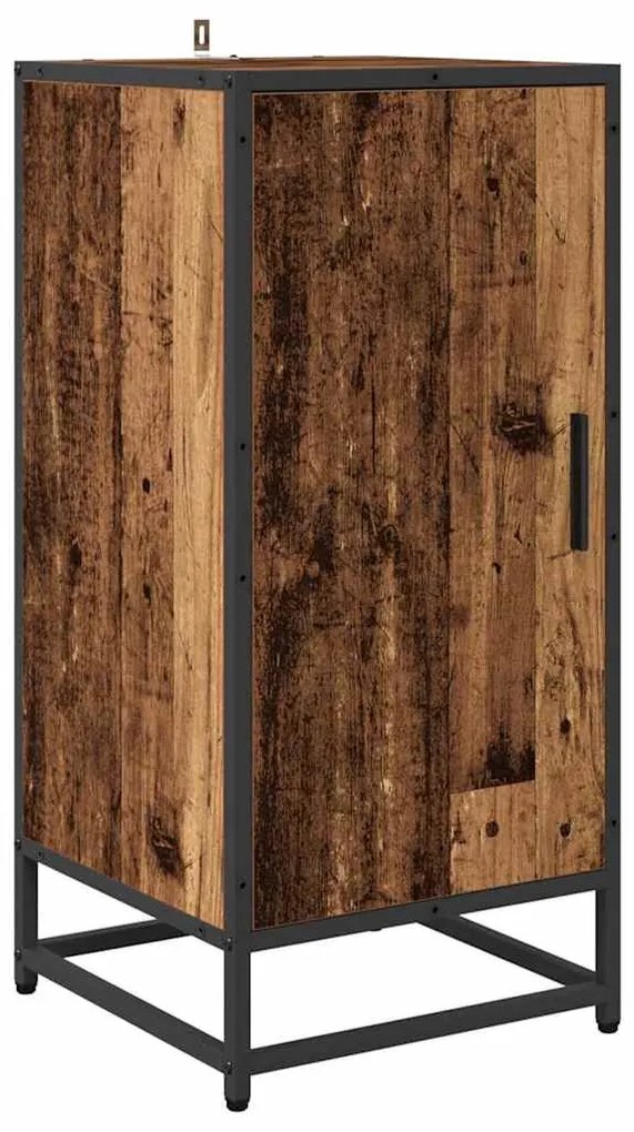 vidaXL Πλαϊνό γραφείο Παλιό ξύλο 35,5 x 35 x 76 εκ