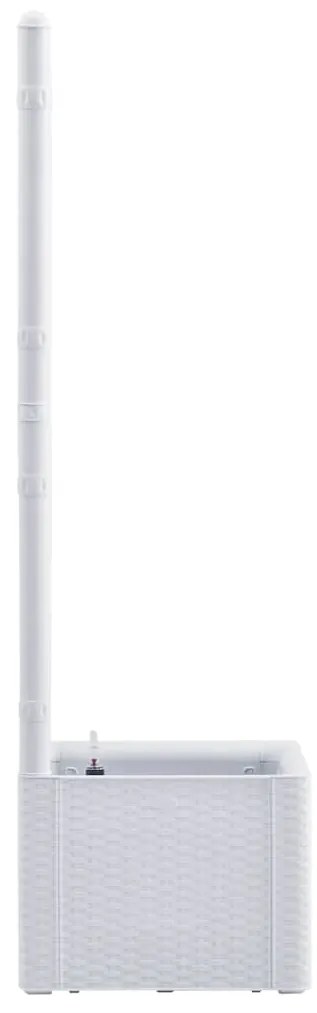 vidaXL Ζαρντινιέρα Κήπου Λευκή με Καφασωτό και Αυτόματο Πότισμα