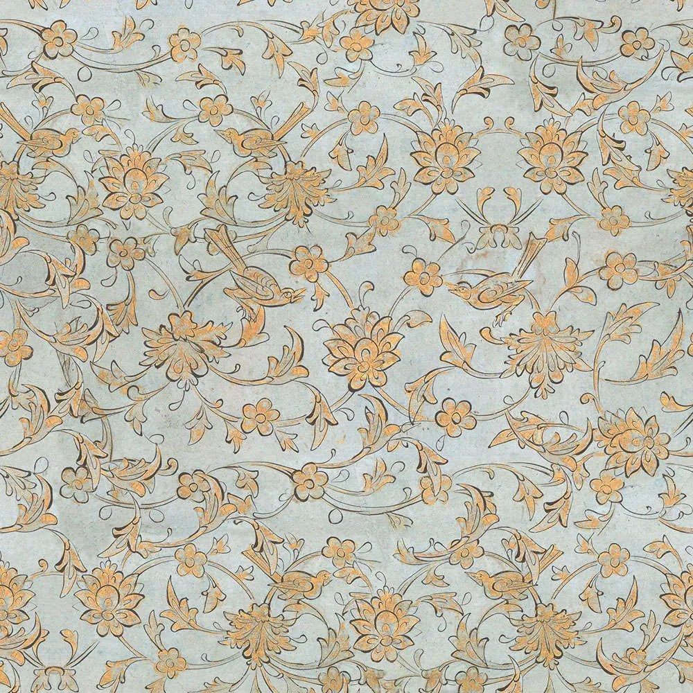 Ταπετσαρία Backyard Flowering Ether Blue WP30004 Light Blue-Mustard MindTheGap 52x1000cm