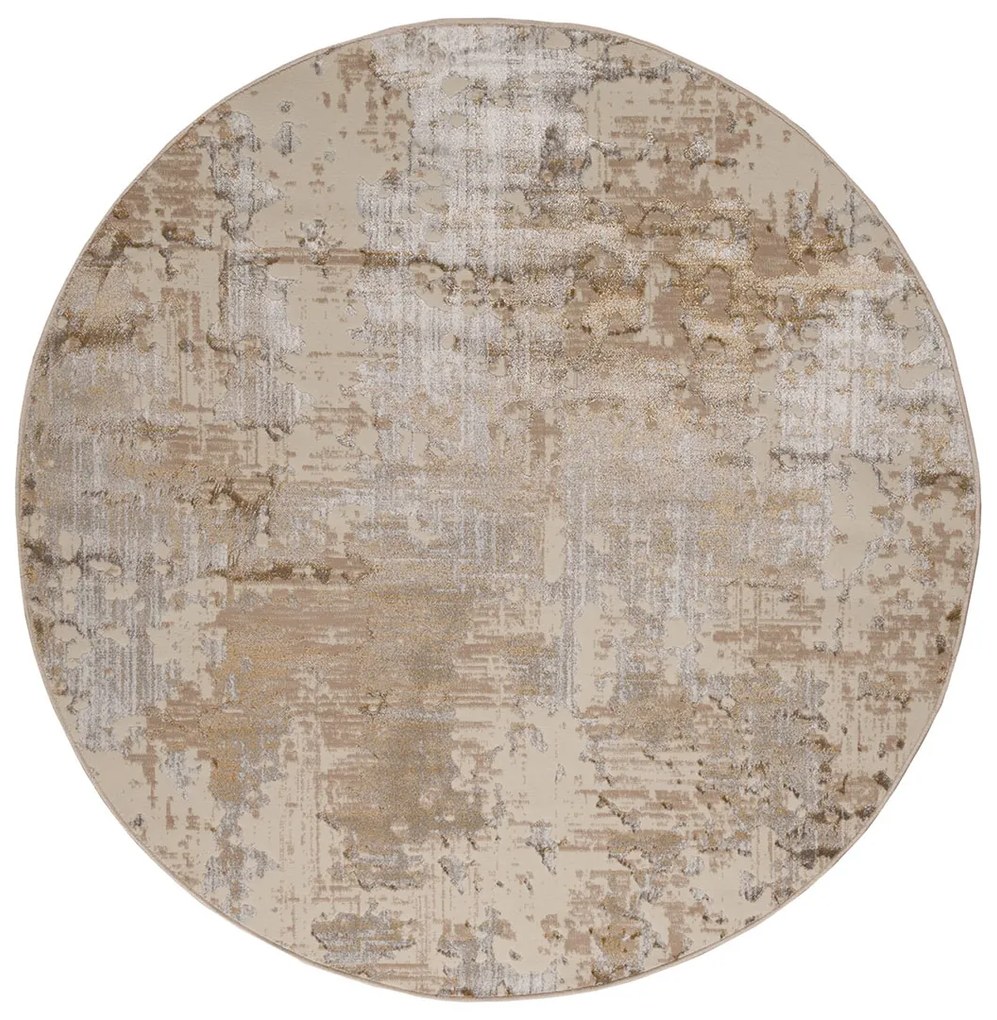 Στρογγυλό Χαλί All Season (Φ160) Βιοκαρπέτ Gossip 9026B Cream Gold