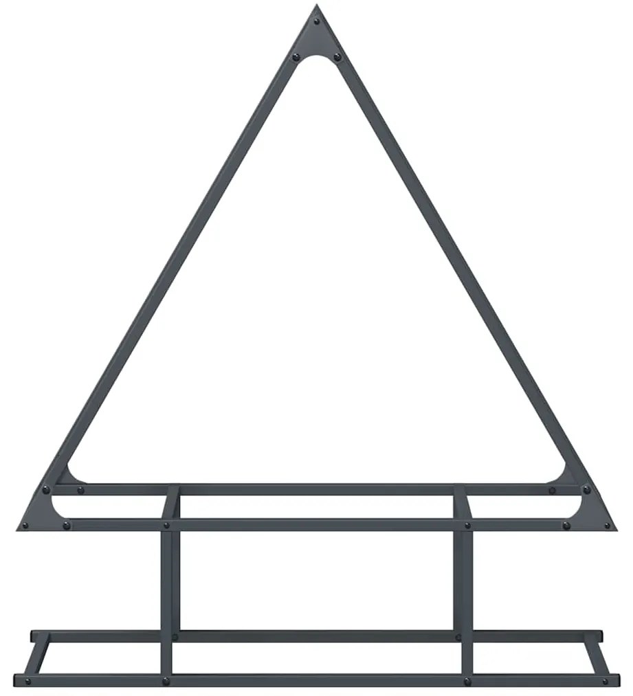 vidaXL Ράφι για καυσόξυλα Ανθρακί 80x25x90 εκ. Ατσάλι ψυχρής έλασης