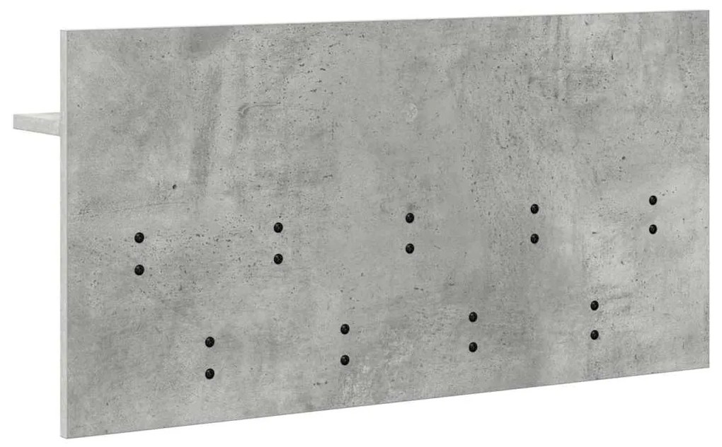 vidaXL Τοίχου Κρεμάστρα με ράφι Σκυρόδεμα Γκρι 80 x 40 x 12 cm