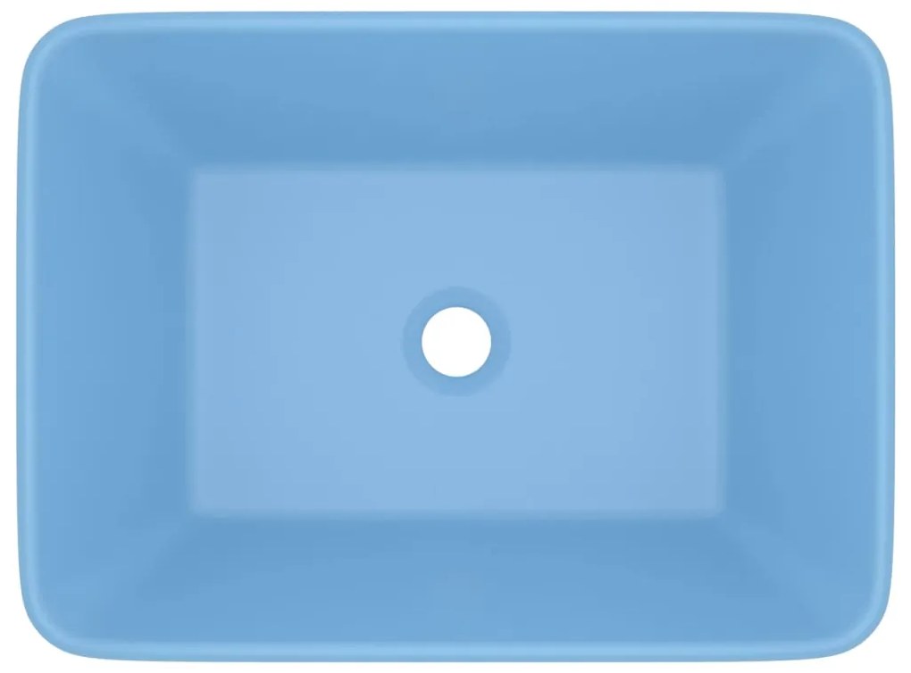 vidaXL Νιπτήρας Πολυτελής Γαλάζιο Ματ 41 x 30 x 12 εκ. Κεραμικός