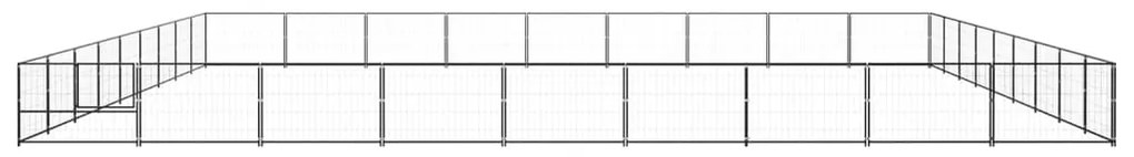 vidaXL Σπιτάκι Σκύλου Μαύρο 81 μ² Ατσάλινο