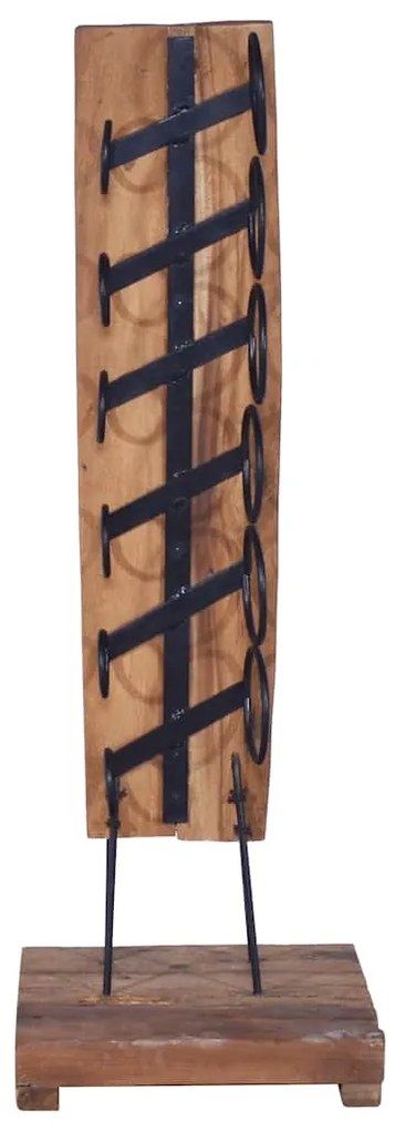 vidaXL Κάβα Κρασιών για 6 Φιάλες 35x35x100 εκ. από Μασίφ Ξύλο Teak