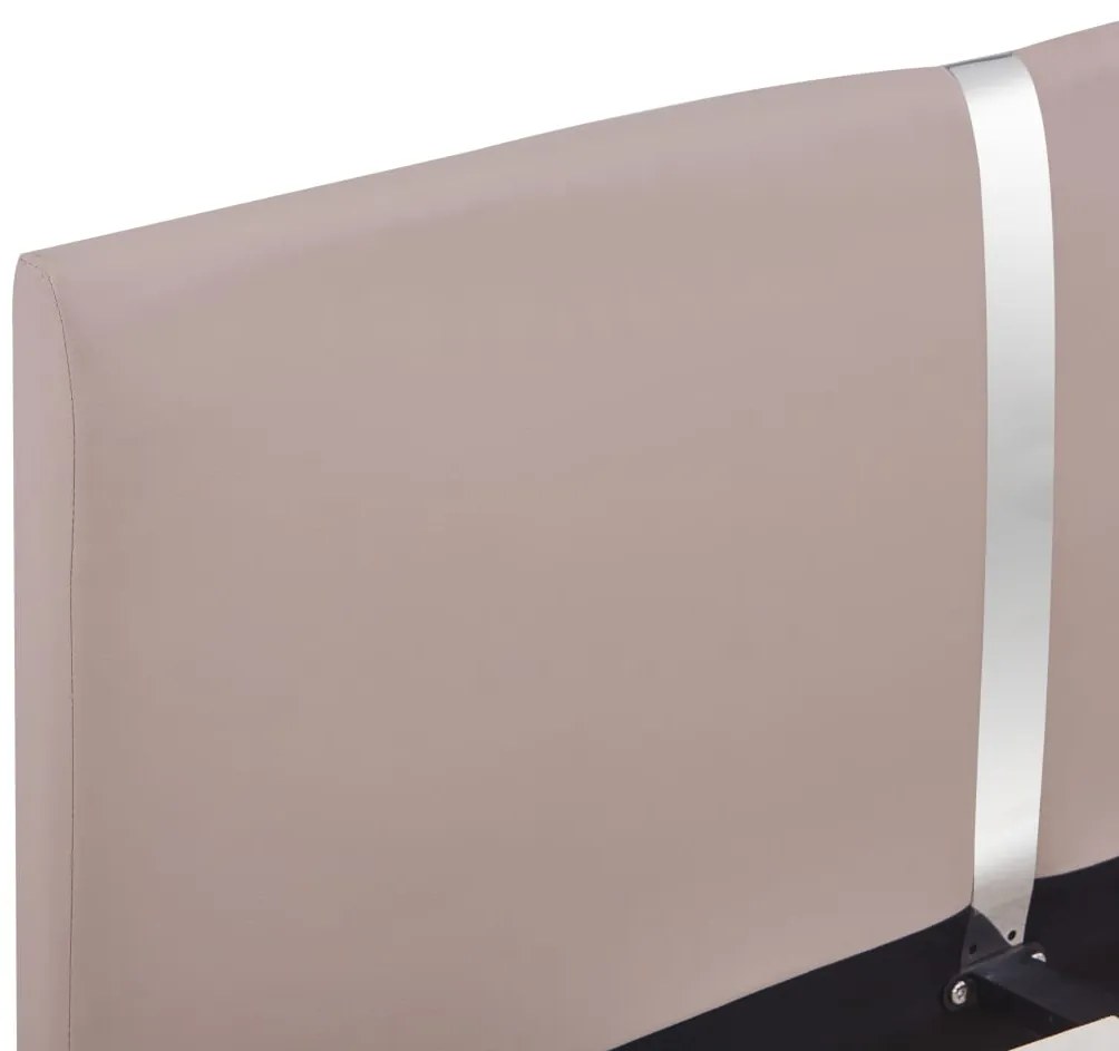 vidaXL Πλαίσιο Κρεβατιού Καπουτσίνο 140 x 200 εκ. από Συνθετικό Δέρμα