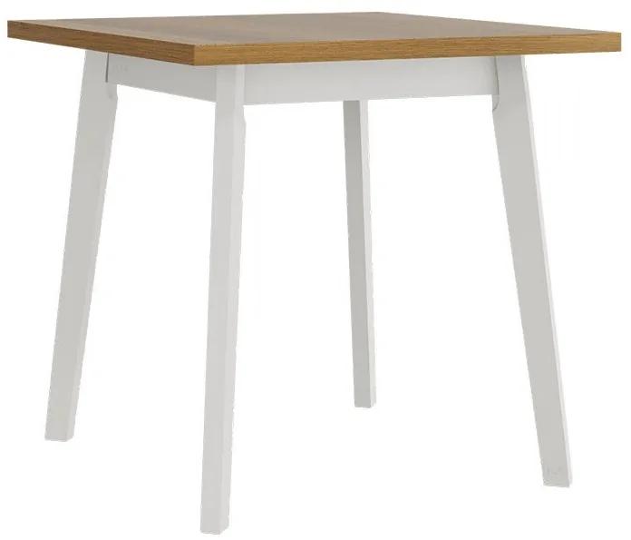 Τραπέζι Victorville 303, Άσπρο, Grandson δρυς, 75x80x80cm, 14 kg, Πλαστικοποιημένη μοριοσανίδα, Ξύλο, Μερικώς συναρμολογημένο, Ξύλο: Οξιά | Epipla1.gr