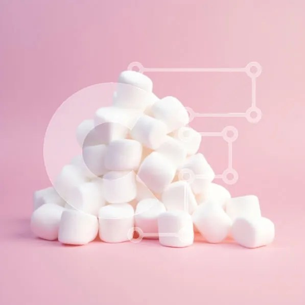 Σετ των 2 Intra Συλλεκτικό Ξύλινο Παζλ Plywood  4mm - Ανάχωμα από Marshmallows σε ροζ φόντο Σε Ξύλινο Κουτί - Διαστάσεις: 10x10 cm – 25 κομμάτια