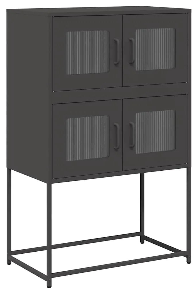 vidaXL Highboard Μαύρο 68x39x107 cm Ατσάλι