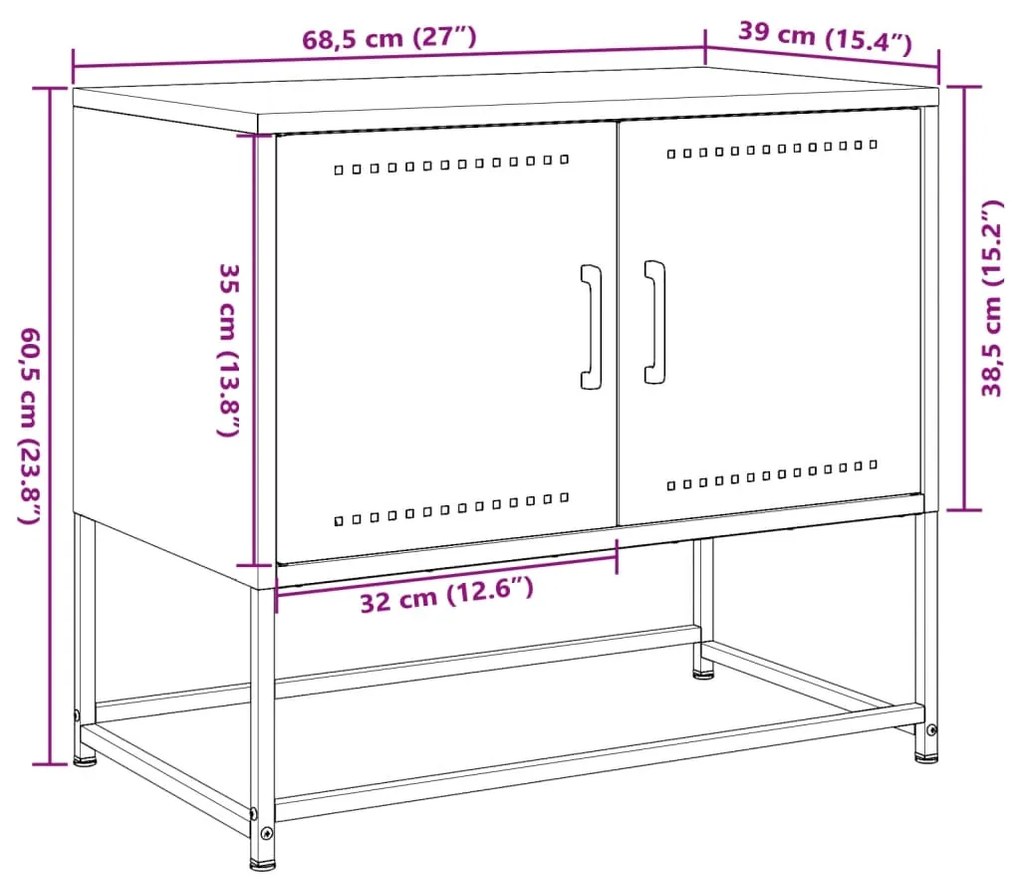 ΈΠΙΠΛΟ ΤΗΛΕΟΡΑΣΗΣ ΑΝΘΡΑΚΙ 68,5X39X60,5 ΕΚ. ΑΠΟ ΧΑΛΥΒΑ 846472