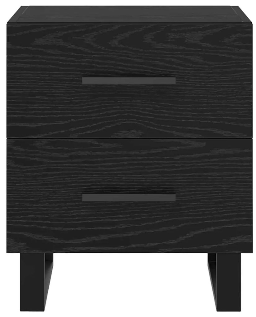 vidaXL Κομοδίνο Μαύρη Οξυά 40 x 35 x 47,5 εκ Επεξεργασμένο ξύλο