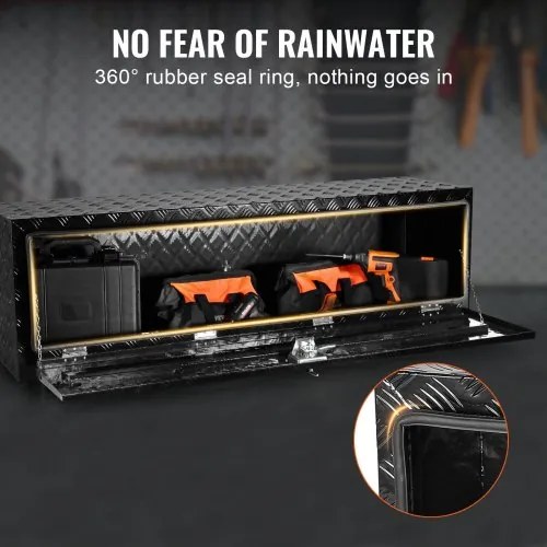 VEVOR Underbody Aluminum Truck Tool Box 60&quot; x 17&quot; x 18&quot; Trailer RV Tool Storage