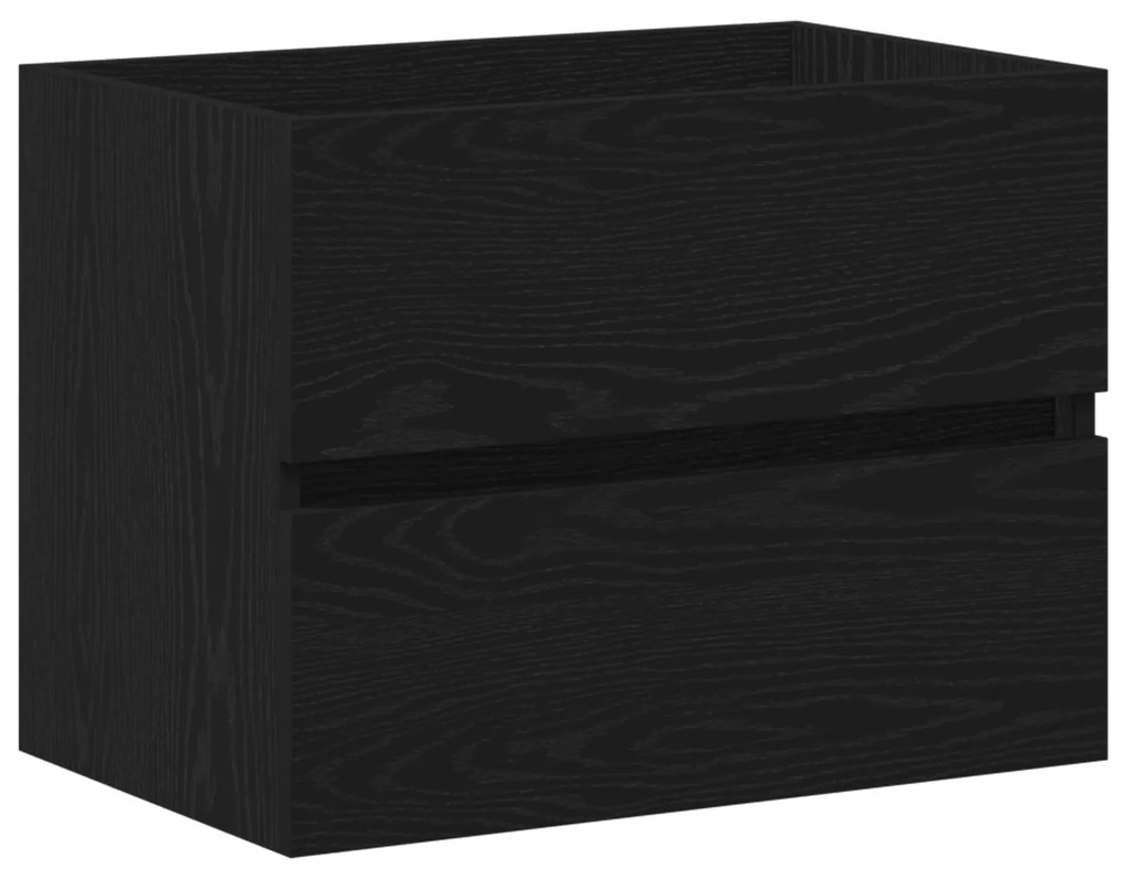 vidaXL ντουλάπι νιπτήρα  Μαύρη βελανιδιά 60x38,5x45 εκ. Επεξεργασμένο ξύλο