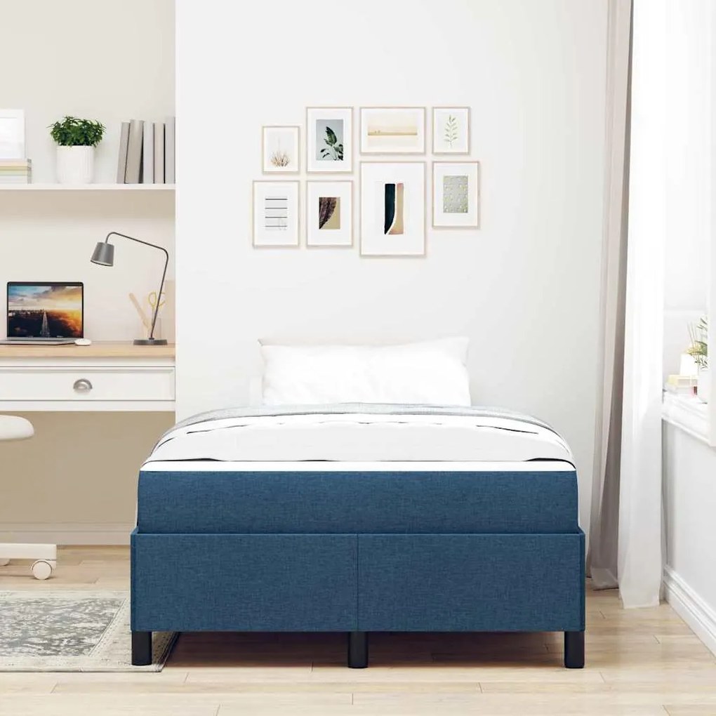 vidaXL Κρεβάτι με ελατήρια Μπλε και Μαύρο 120 x 190 cm